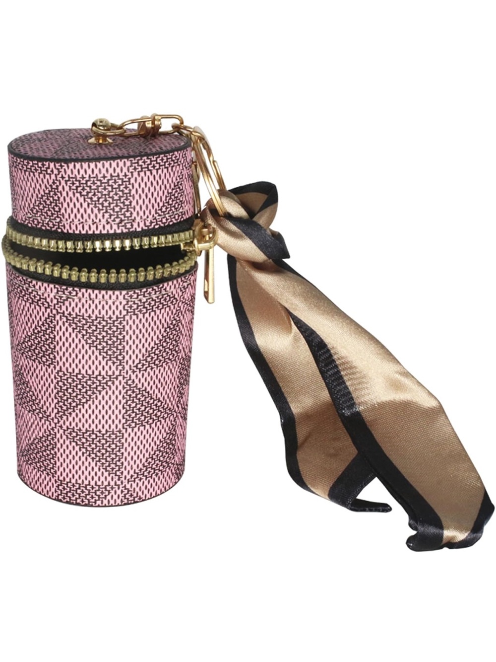 lipstick storage box, pink synthetic leather, with buckle decoration strap, - Picture 2 of 6